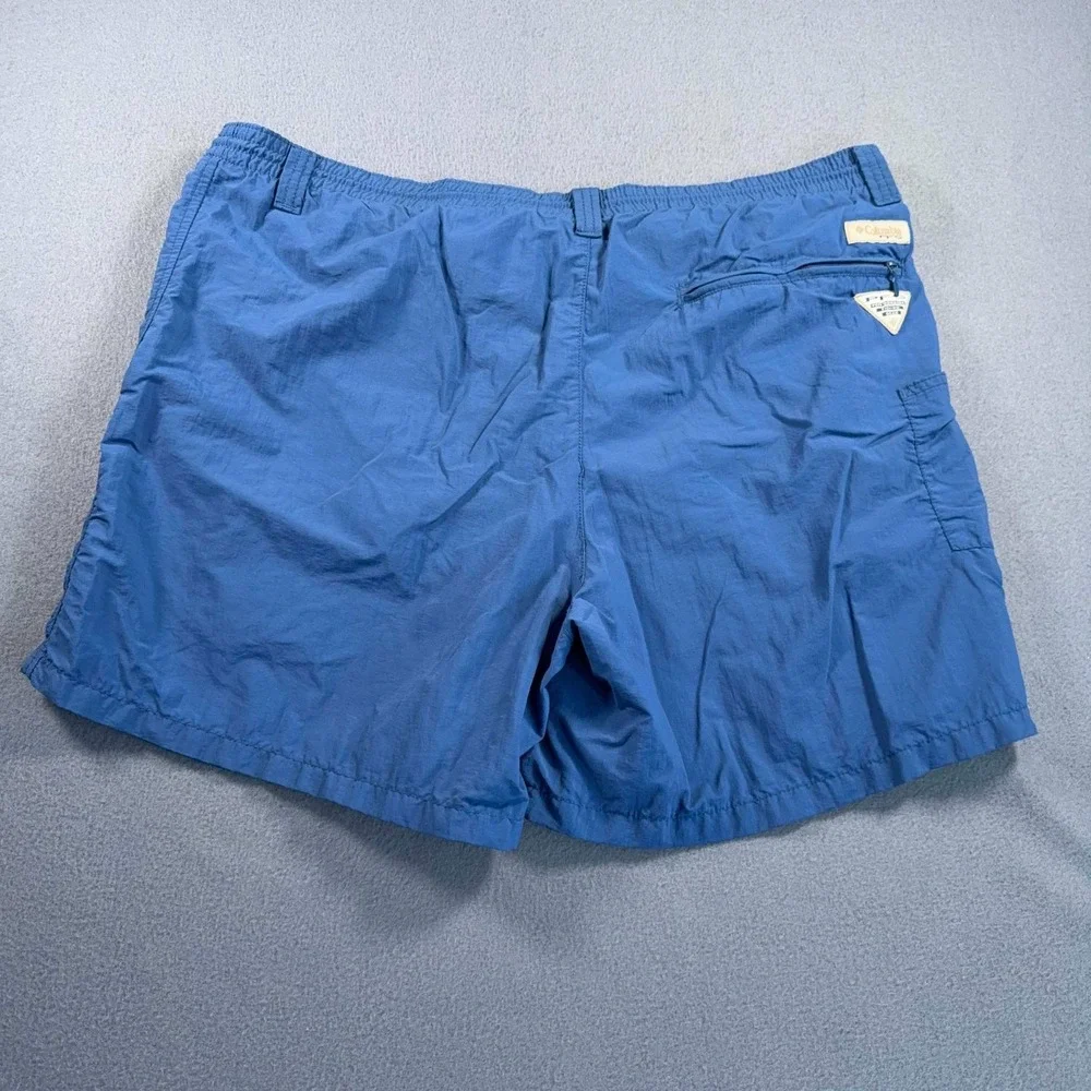 Columbia PFG Swim Trunks‎ Mens L Blue Omni Shade 39x16.5 Fishing Shorts